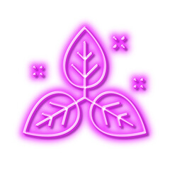 Fototapeta premium Fair trade line icon. Bio cosmetics sign. Organic tested. Neon light effect outline icon.