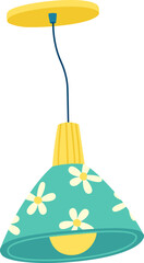 Retro lamp flat icon Cute lantern Interior