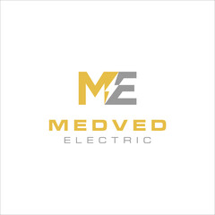 ME initial electricity and energy Logo vector