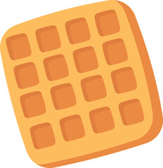 Waffle flat icon Tasty fragrant dessert