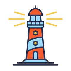lighthouse or nautical color icon