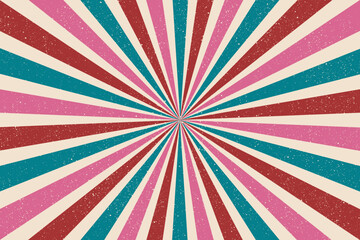Classic retro burst background. vintage ray backdrop and wallpaper design with grunge style