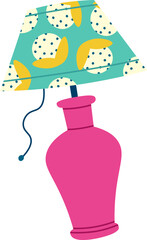 Cute decorative electric lamp flat icon Retro light