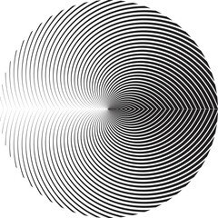 Obraz premium Lines in Circle Form . Spiral Vector Illustration .Technology round Logo . Design element . Abstract Geometric shape . Striped border frame for image 