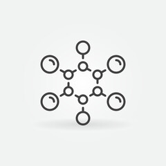 Abstract Chemistry Molecule vector Science concept outline icon