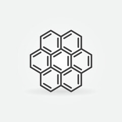 Chemical Hexagon Compound vector concept linear icon
