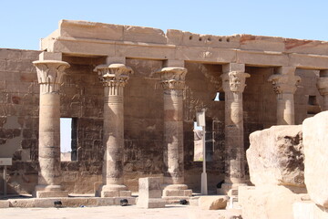 Temple of Isis on Philae Island, Aswan, Egypt - obrazy, fototapety, plakaty