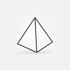 Pyramid vector concept minimal outline icon or sign