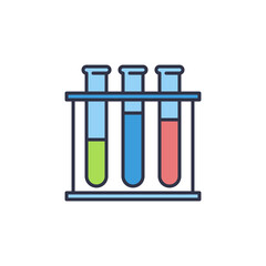 Rack with Test Tubes vector concept colored icon