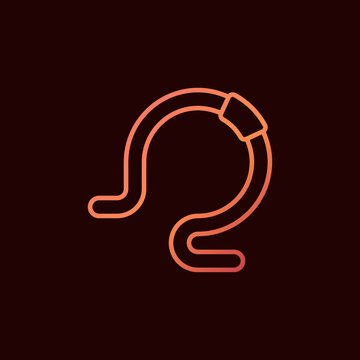 Rain-Worm vector concept colorful icon or sign in outline style