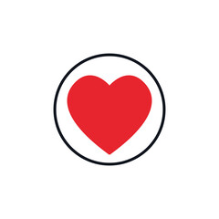 Hearts Playing Card Suit vector concept round solid icon