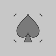 Spades Playing Card Suit vector concept simple colored icon