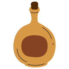 Potion bottle vector illustration in flat color design