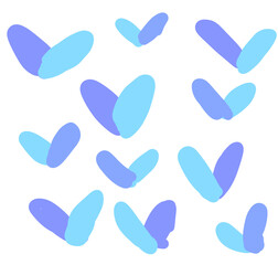 Colorful heart valentine art design 