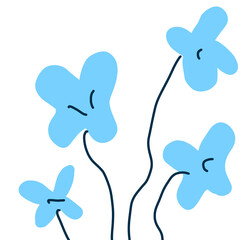 Blue floral art design