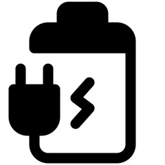 battery charge glyph icon