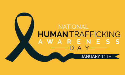 National Human trafficking Awareness Day On January 11th Vector illustration .