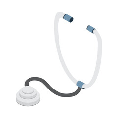 Medical Stethoscope Isometric Composition