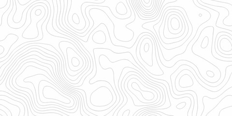 Fototapeta premium Topographic map. Geographic mountain relief. Abstract lines background. Contour maps. Vector illustration, Topo contour map on white background, Topographic contour lines vector map seamless pattern.