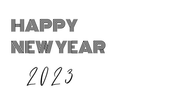 simple new year 2023 wish image with white background