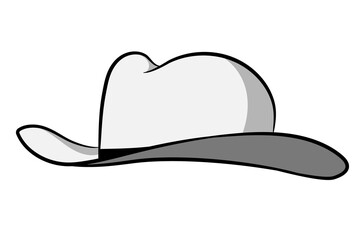White Cowboy hat isolated on white