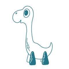 Little freindly dino. Vector illustration for nursery t-shirt, kids apparel