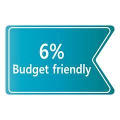 Budget Friendly sign tag banner vector art illustration Isolated on White Background