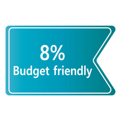 Budget Friendly sign tag banner vector art illustration Isolated on White Background