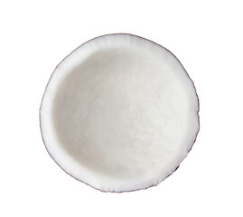 Coconut pieces isolated on transparent png