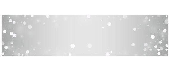 Light Snowfall Vector Silver Panoramic