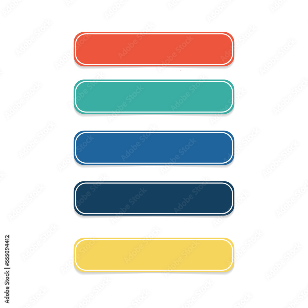Poster banner text set with different colors, simple text box with a square shape, speech text for editing 