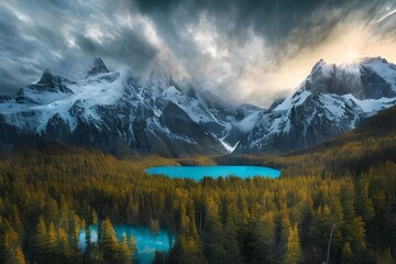 sunrise over the mountains