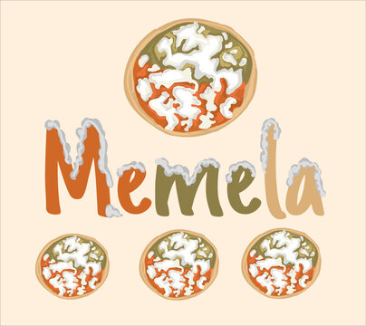 Memela mexican food vector. Best Mexican Dishes. Latin american food illustration.