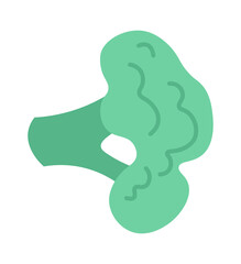 Healthy baby food flat icon Broccoli Healthy ingredients