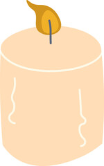 Decorative scented candle flat icon Aromatherapy