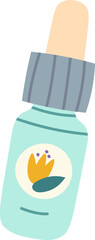 Essential oil in bottle flat icon Aromatherapy spa procedure
