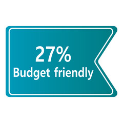 Budget Friendly sign tag banner vector art illustration Isolated on White Background