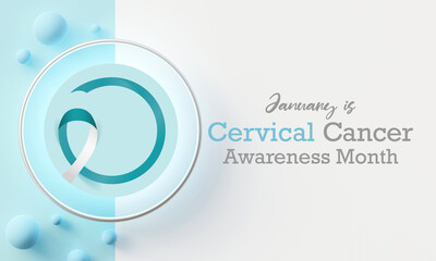 Cervical Cancer awareness month is observed every year in January, It occurs most often in women over age 30. 3D Rendering