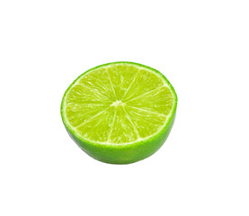 Lime slice on transparen png.