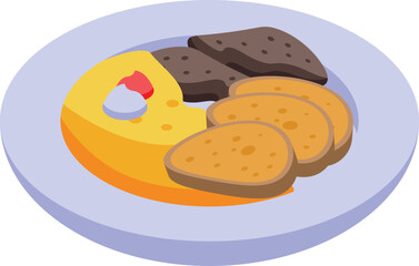 Traditional food icon isometric vector. Czech republic. Travel map