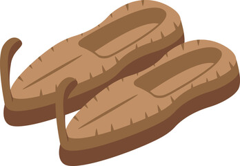 Czech Republic shoes icon isometric vector. Prague landmark. Castle culture