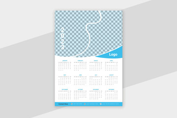 Creative modern colorful 2023 new year calendar design