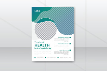 Fototapeta premium Corporate healthcare and medical flyer template Healthcare and medical flyer. 