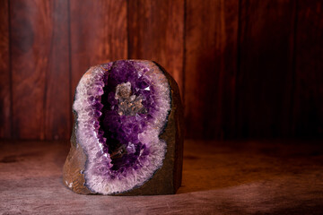 minerals with amethyst druse as still life