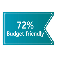 Budget Friendly sign tag banner vector art illustration Isolated on White Background