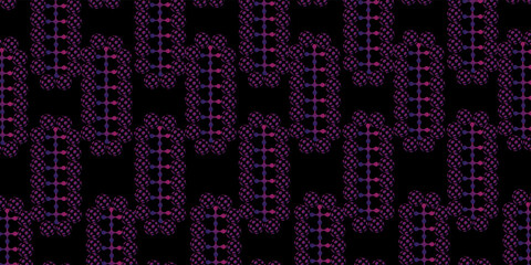 Vector seamless beautiful pattern flower and leaves flat background