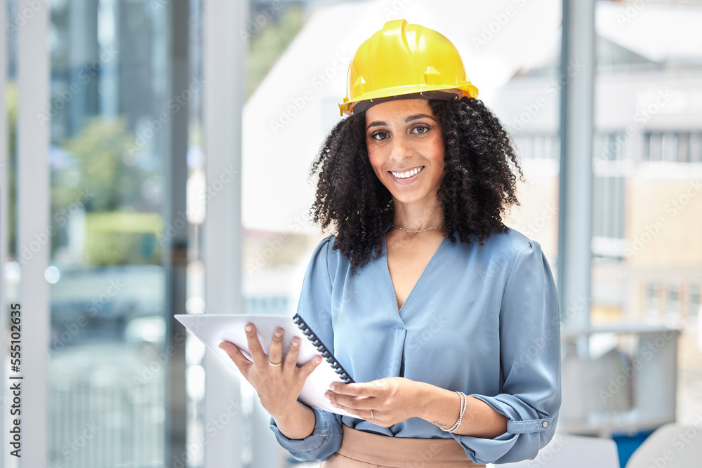 Poster architecture, plan and architect with a report for construction, building renovation and document fo