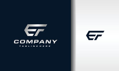 monogram letter EF logo