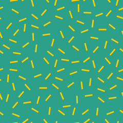 Gold on green fabric pattern - seamless vector dashes