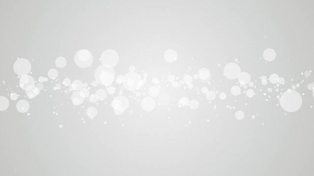 Festive silver bokeh line. Shimmering animated bright background.